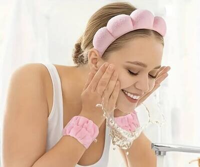 Skin Care Headband & Cuffs